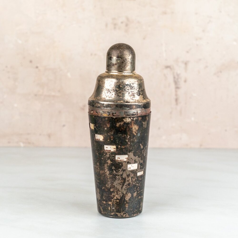 VINTAGE NAPIER "TELLS YOU HOW" COCKTAIL SHAKER